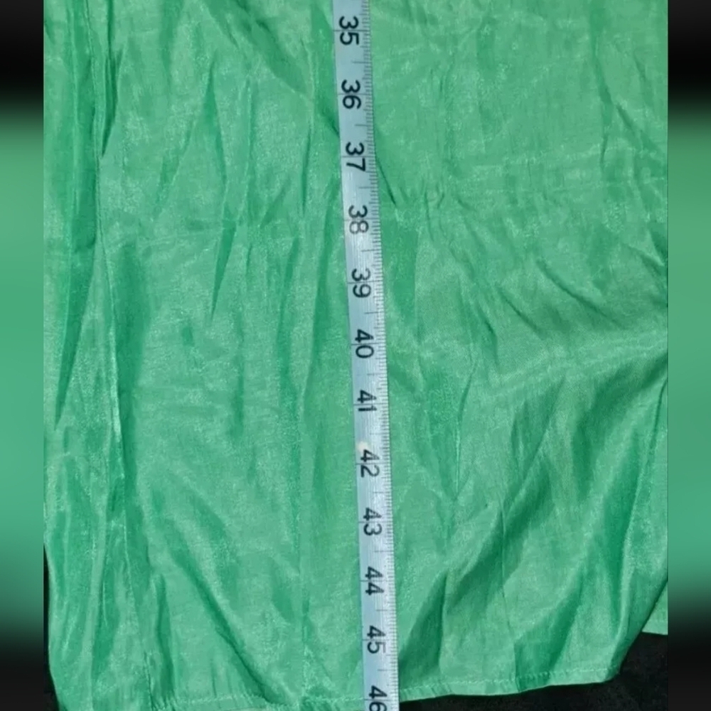 Christy & Co Emerald Green Maxi Dress Size Medium Off Shoulder Pockets NWT B21#7 - Picture 9 of 9